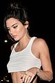 kendall jenner sports white crop top at 22nd birthday with hailey baldwin and blake griffin 01