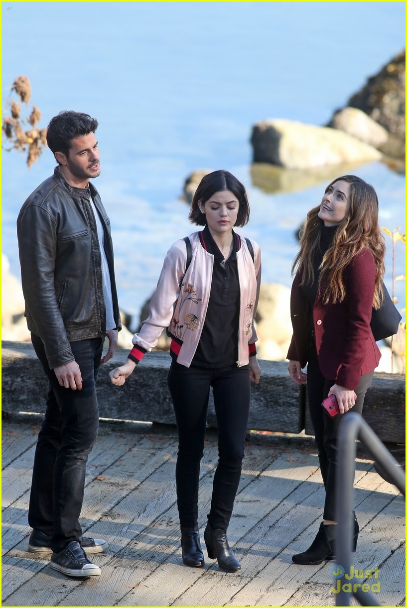 Full Sized Photo Of Lucy Hale Waving Life Sentence Dock Set 03 Lucy Hale Shares Full Cast Pic 