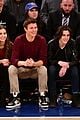 ansel elgort attends basketball game with girlfriend violetta komyshan and timothee chalamet 02