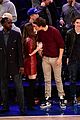 ansel elgort attends basketball game with girlfriend violetta komyshan and timothee chalamet 05