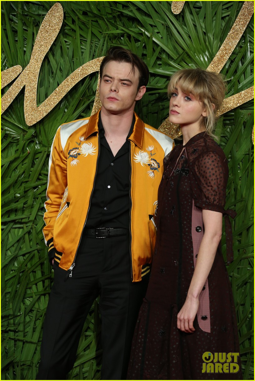 Charlie Heaton & Natalia Dyer Make One Cute Couple at Fashion Awards