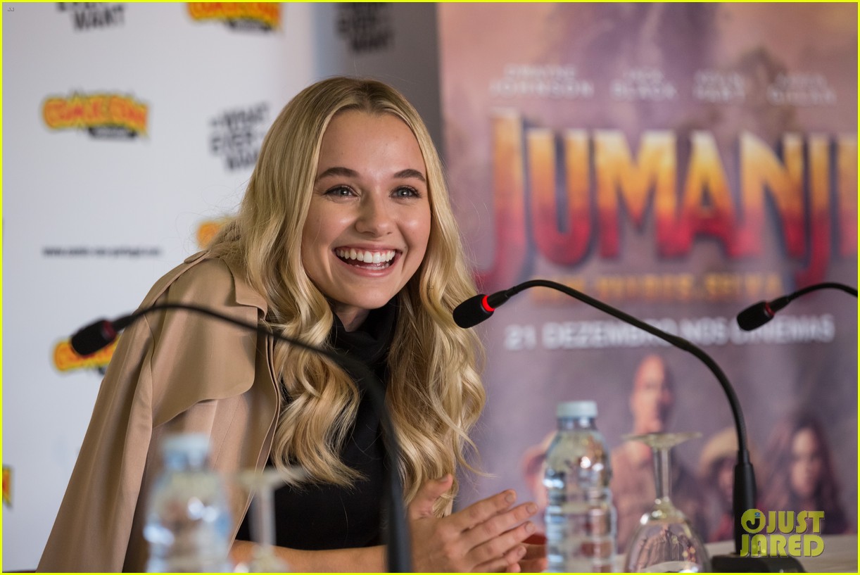 Full Sized Photo of madison iseman promotes jumanji comic con portugal