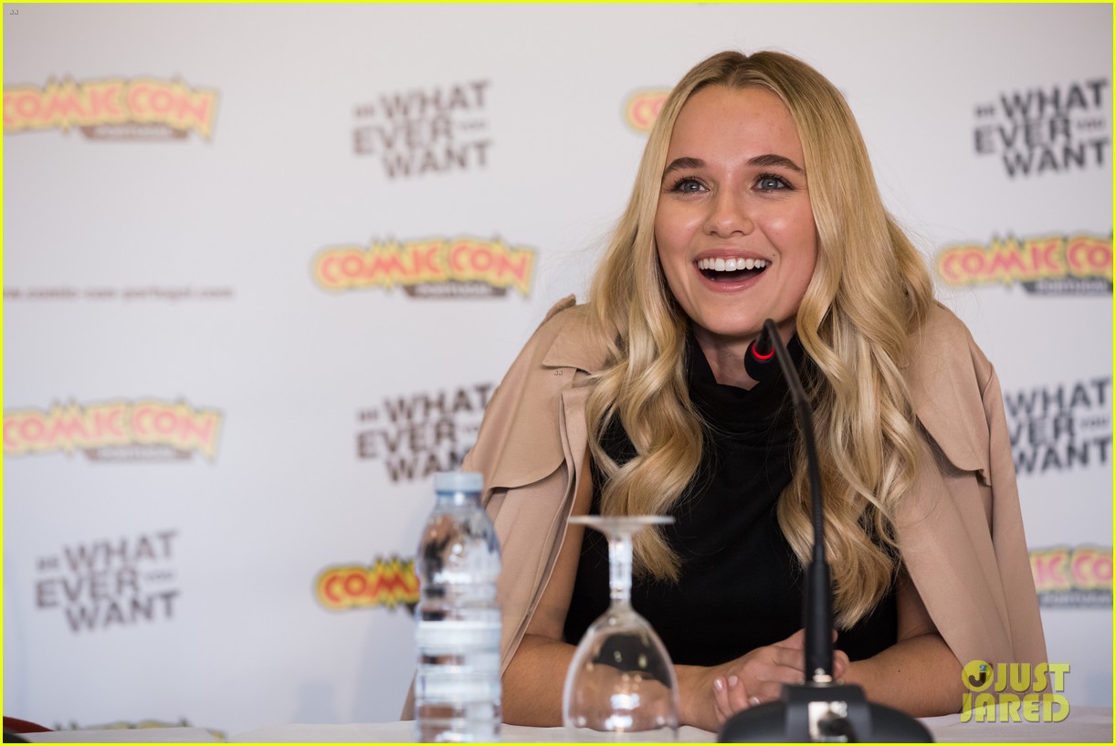 Full Sized Photo of madison iseman promotes jumanji comic con portugal