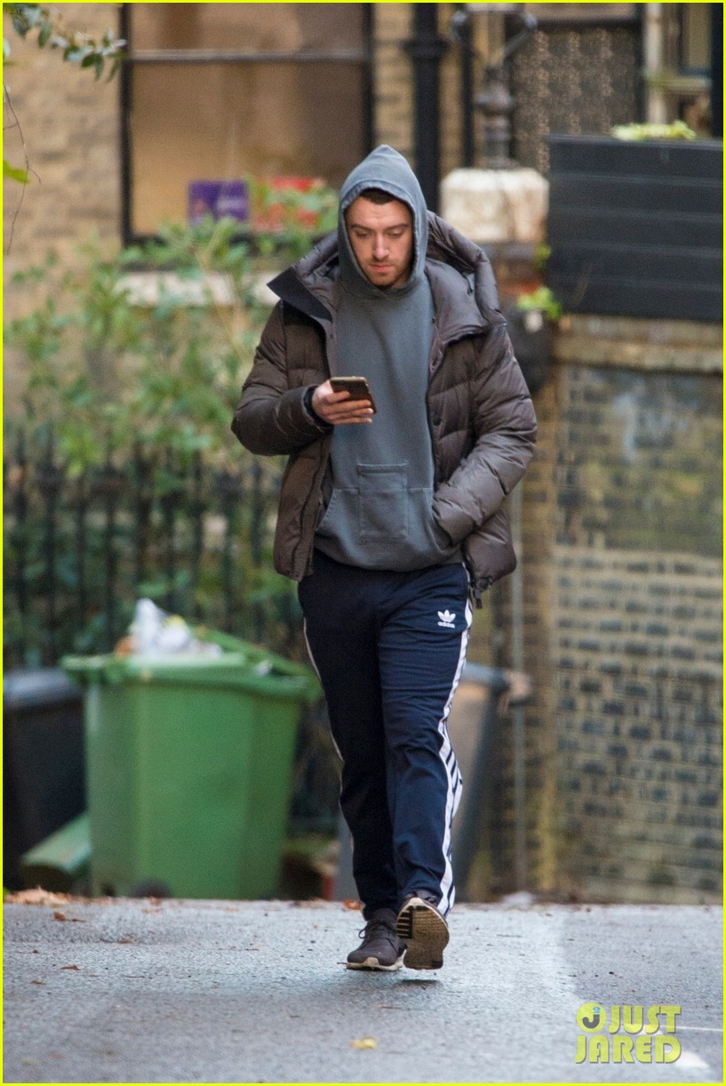 Full Sized Photo of sam smith bundles up for a stroll in london 03 ...