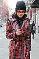 bella hadid goes for plaid in nyc 02