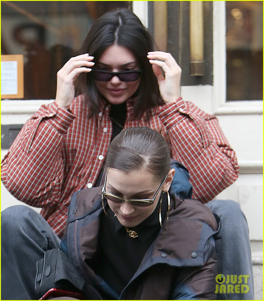 Full Sized Photo Of Bella Hadid Pokes Kendall Jenners Butt 08 Kendall Jenner Gets A Poke From
