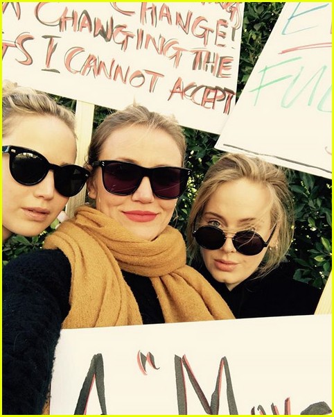 jennifer lawrence cameron diaz adele womens march 02