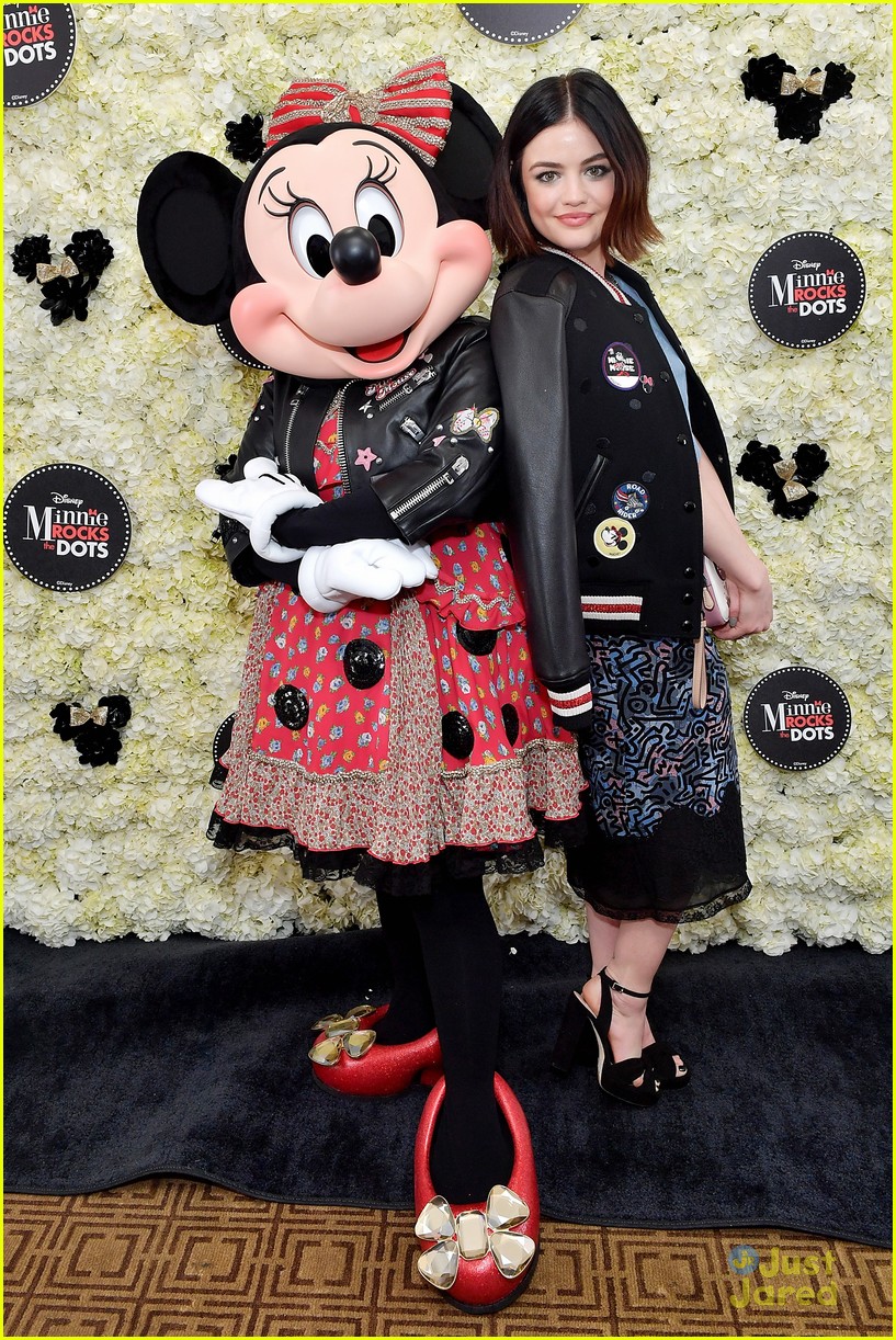 Lucy Hale Hangs With Minnie Mouse At Her Rock The Dots Party Photo