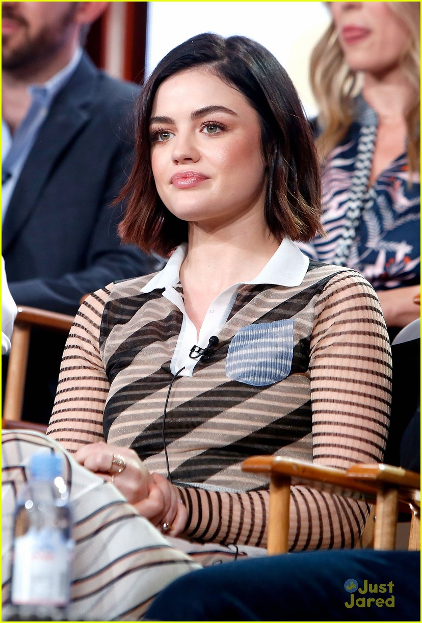 Full Sized Photo of lucy hale life sentence tca panel back vancouver 14