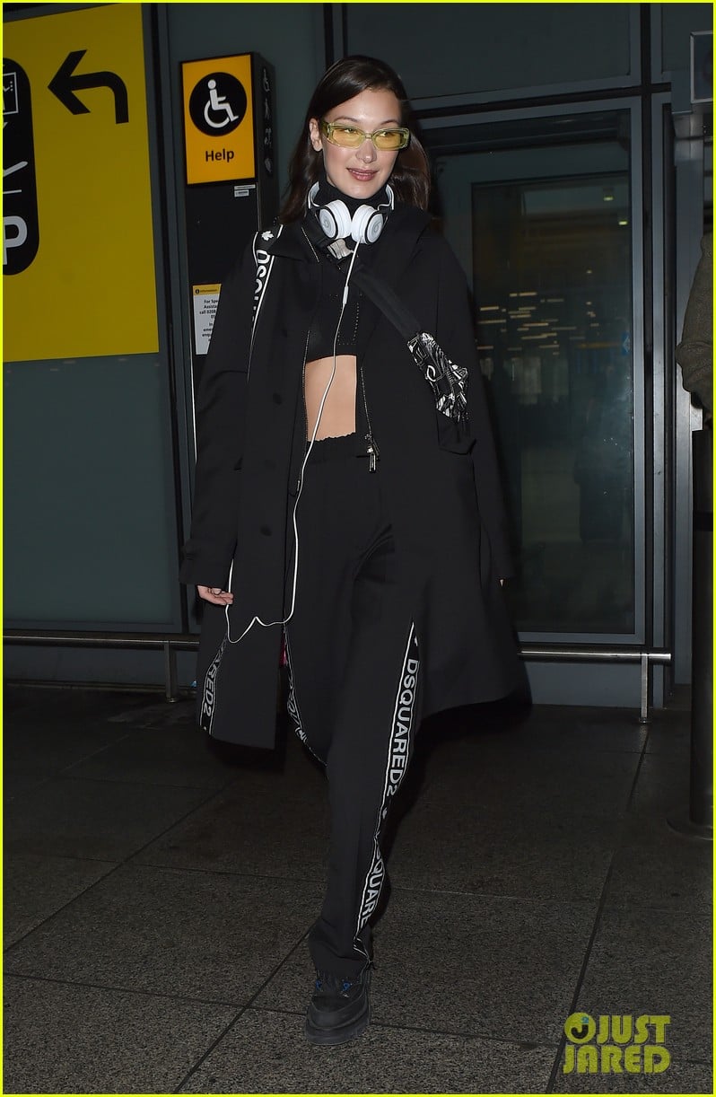 Full Sized Photo of bella hadid heathrow airport february 2018 04