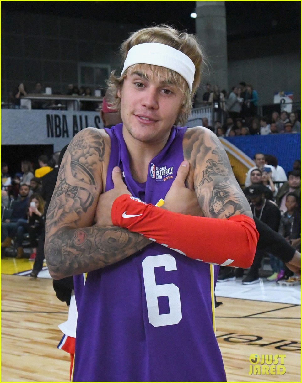 Full Sized Photo of justin bieber nba all star celebrity game 24