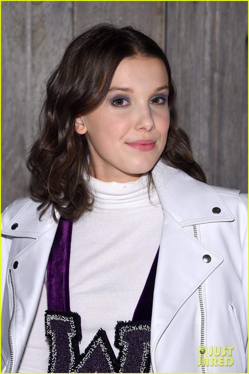 Millie Bobby Brown is Pretty in Purple at Calvin Klein Collection ...