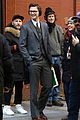 ansel elgort suits up on set of the goldfinch in nyc 06