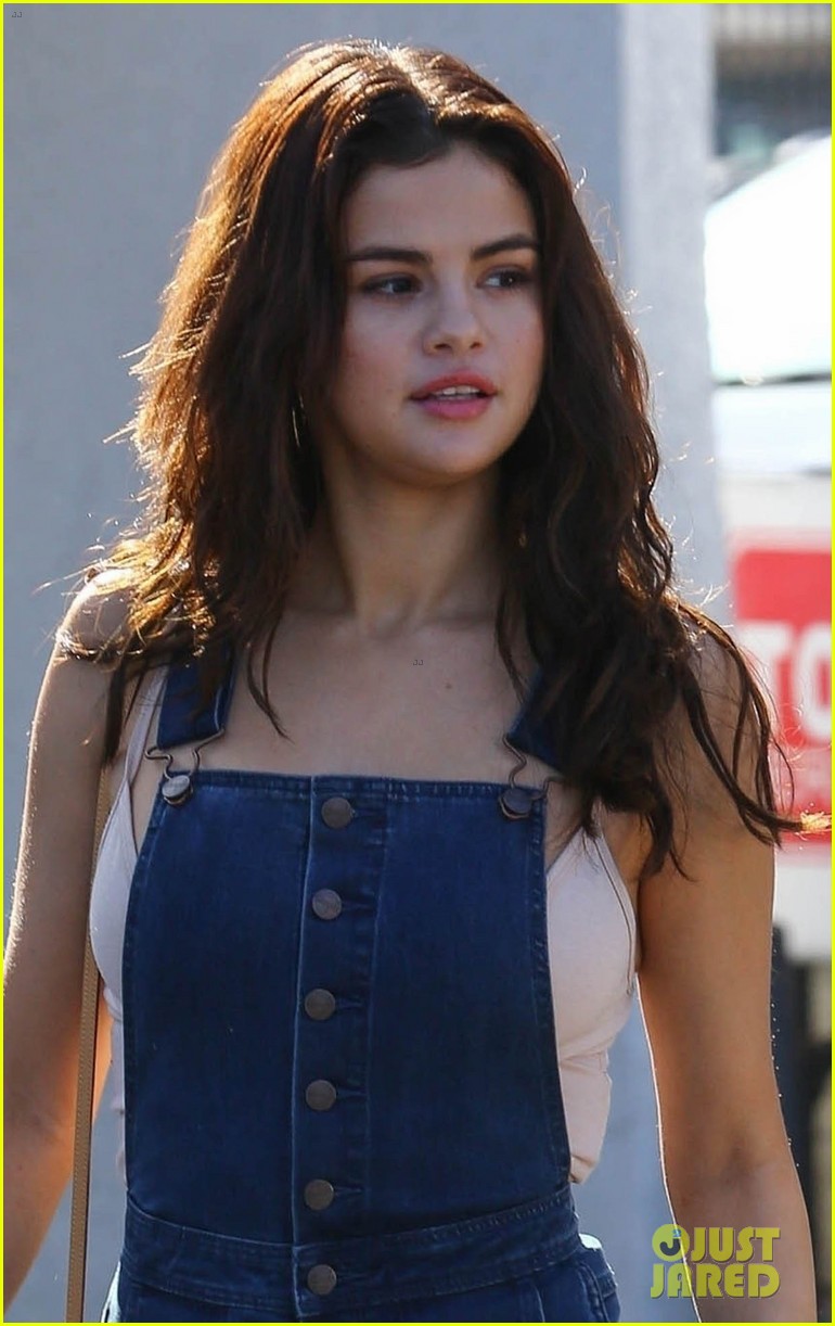 Selena Gomez Wears Wrangler Denim Overalls