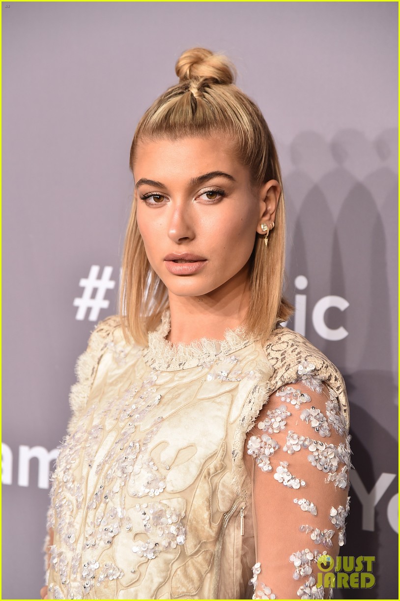 Full Sized Photo of hailey baldwin amfar gala 2018 00 | Hailey Baldwin