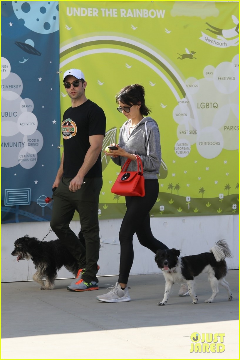 Full Sized Photo of nina dobrev takes her dog walk 03 | Nina Dobrev