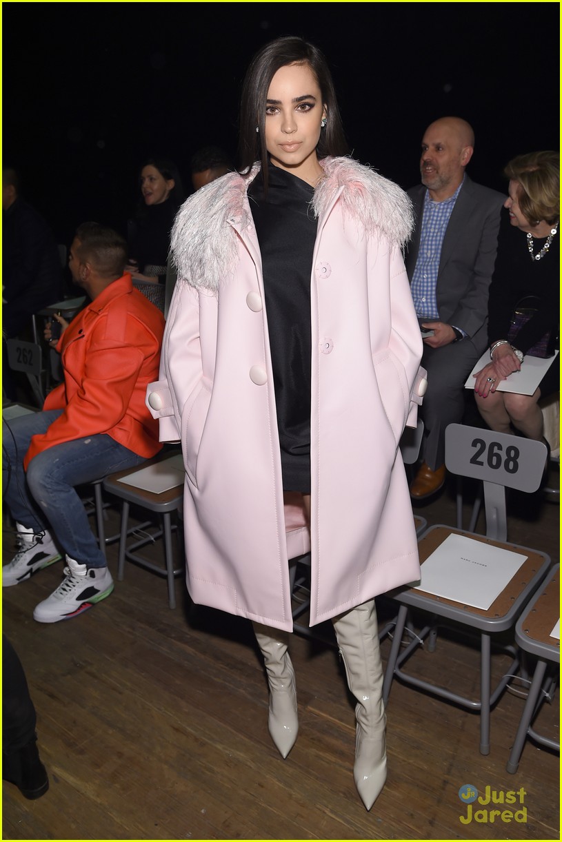 Sofia Carson Sits Front Row With Olivia Holt at Marc Jacobs NYFW Show