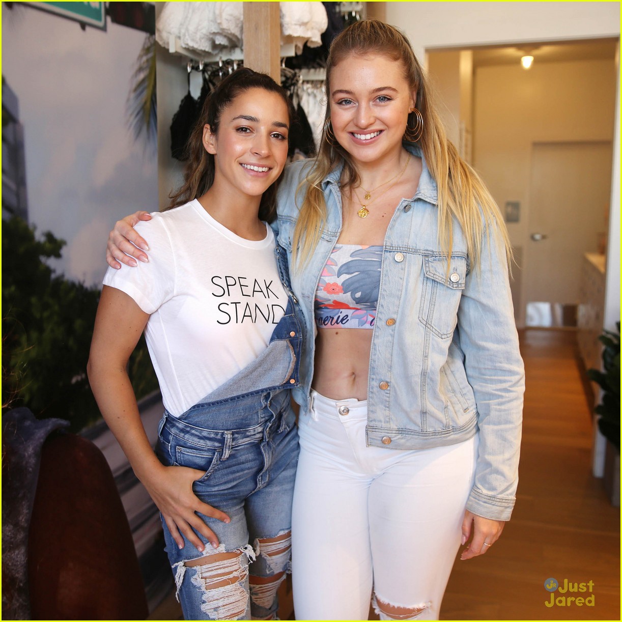 Full Sized Photo of aly raisman iskra lawrence aerie event 01 | Aly