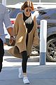 selena gomez sports tan knitted sweater while out in la 01