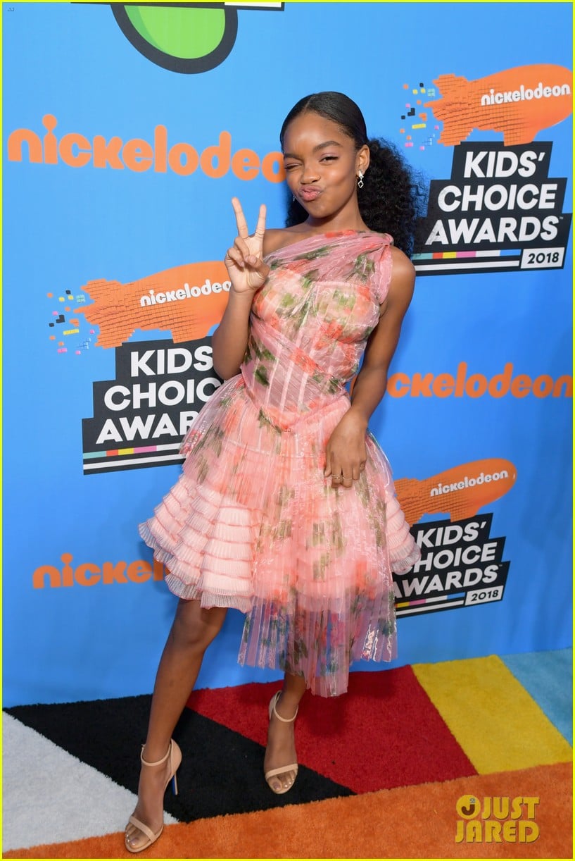 Full Sized Photo of marsai martin miles brown kids choice awards 2018 ...