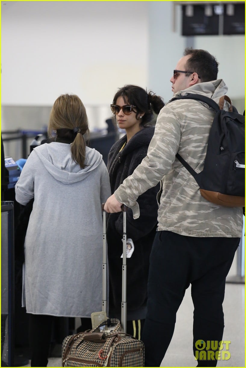 Camila Cabello & Her Mom Strike Poses for Photographers at the Airport