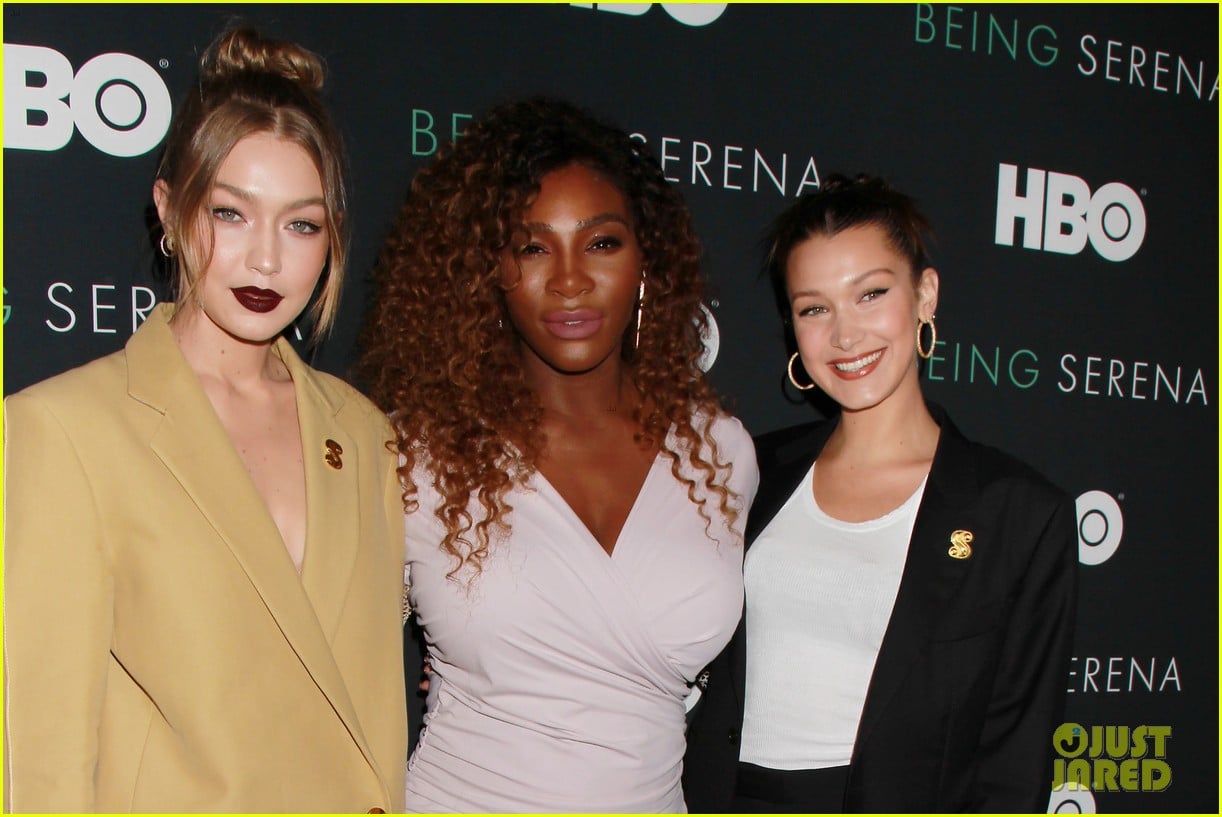 Full Sized Photo of gigi hadid bella hadid attend being serena premiere