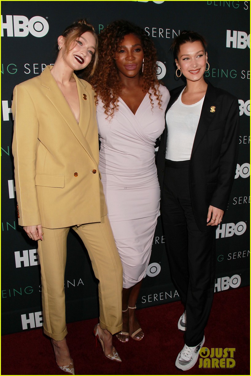 Full Sized Photo of gigi hadid bella hadid attend being serena premiere