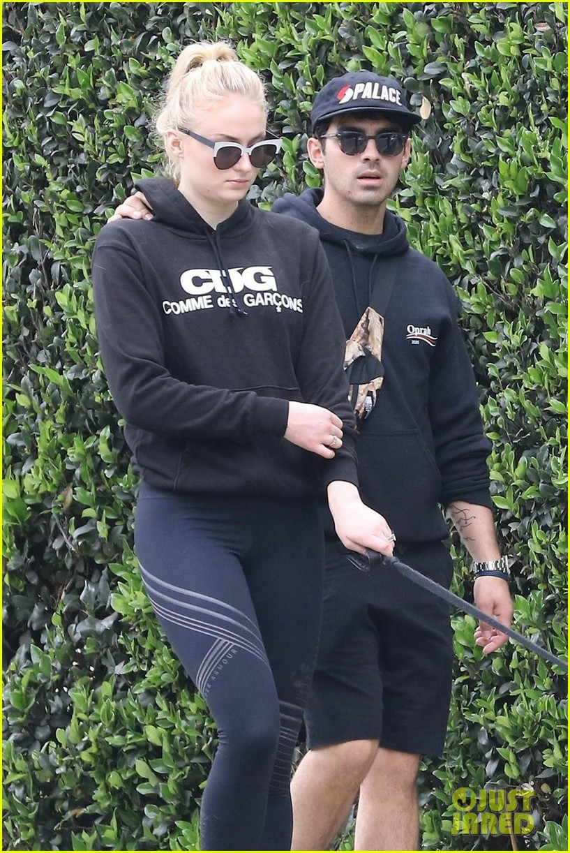 Joe Jonas & Sophie Turner Walk Their Super Cute Puppy Porky | Photo