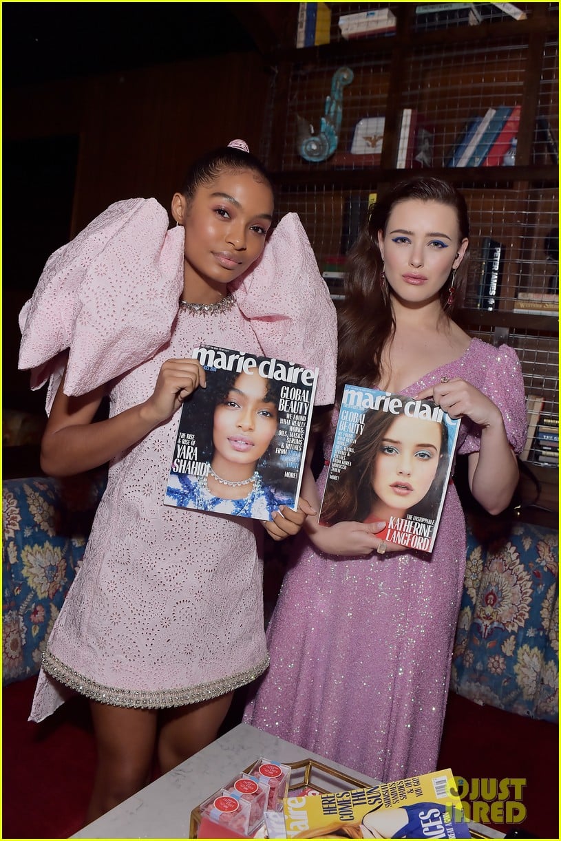 Full Sized Photo of yara shahidi katherine langford marie claire party