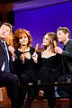 lucy hale enjoys corn dogs with reba mcentire james corden 01