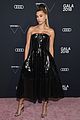 hailey baldwin looks sleek in black leather dress at whitney gala 2018 01