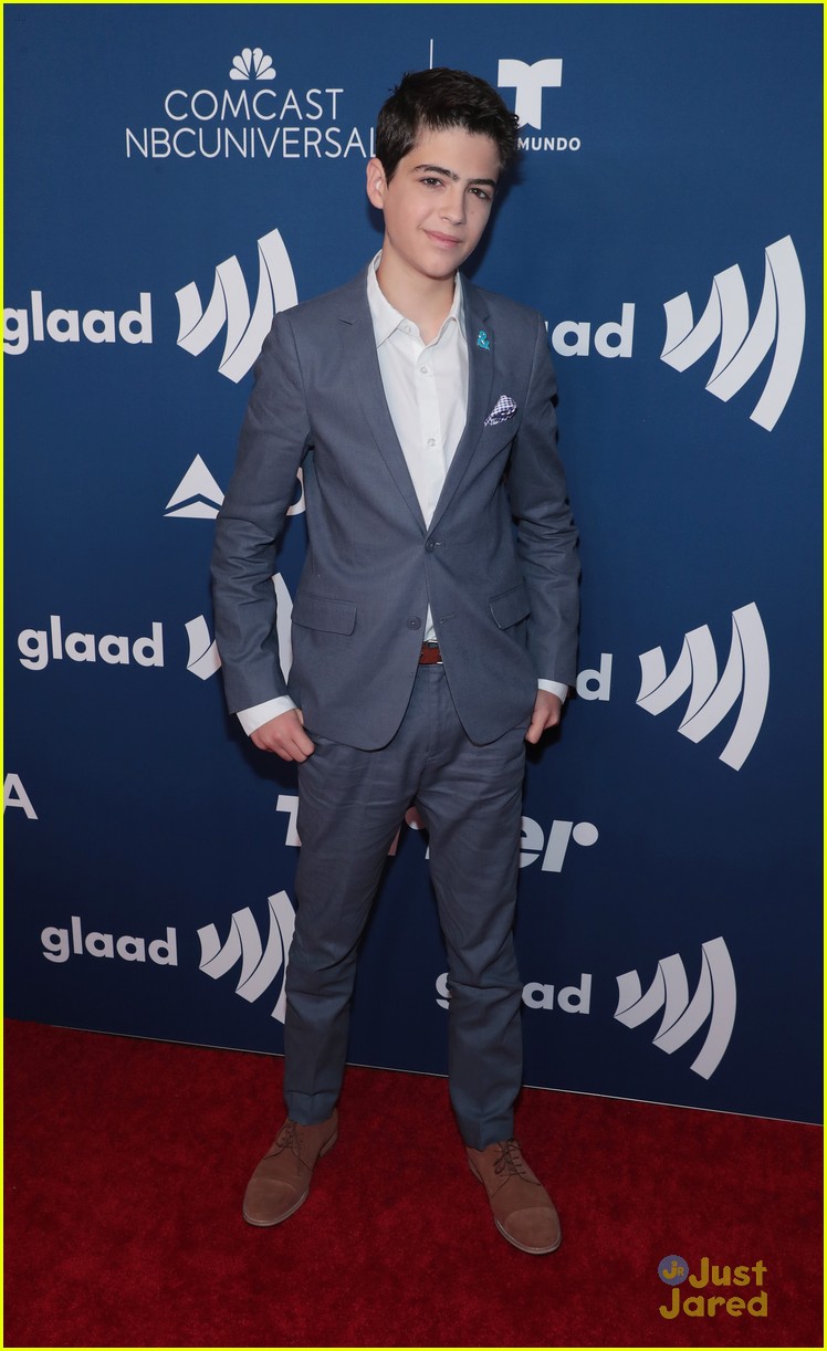 Full Sized Photo of aulii cravalho joshua rush glaad nyc luncheon 01