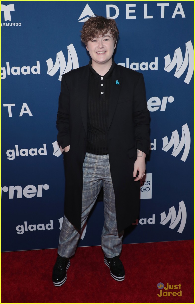 Full Sized Photo of aulii cravalho joshua rush glaad nyc luncheon 16