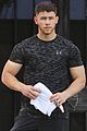 nick jonas shows muscle after workout 01