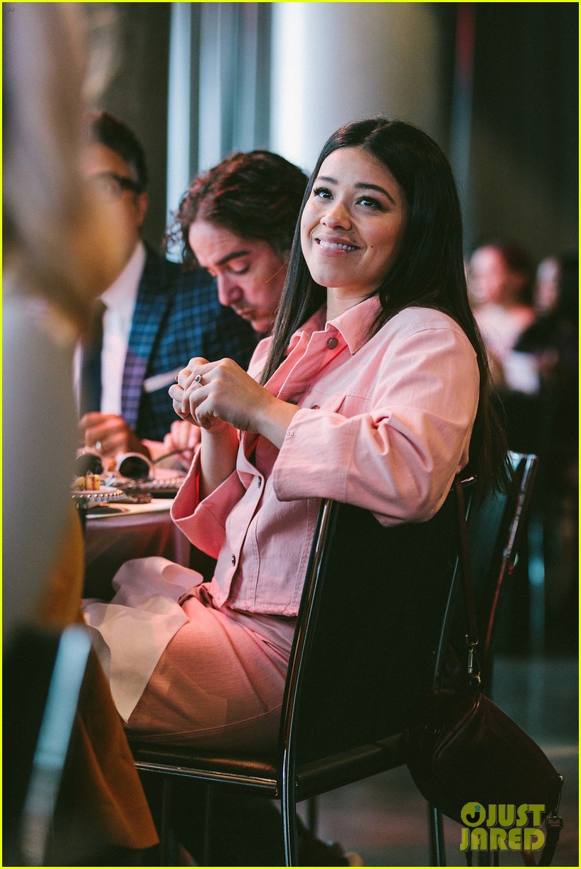 gina rodriguez and sophia bush share a hug at ciroc empowered womens brunch 03