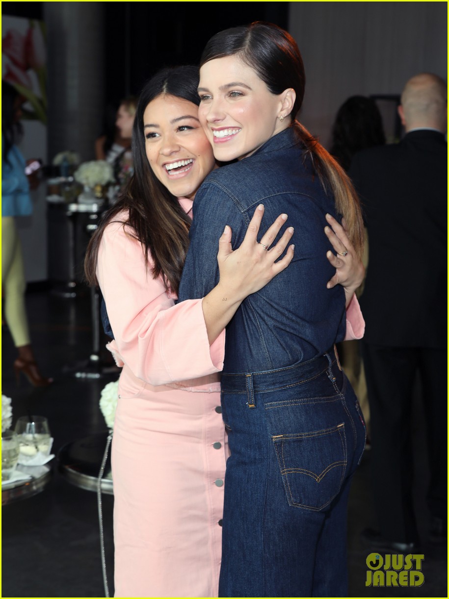 gina rodriguez and sophia bush share a hug at ciroc empowered womens brunch 12