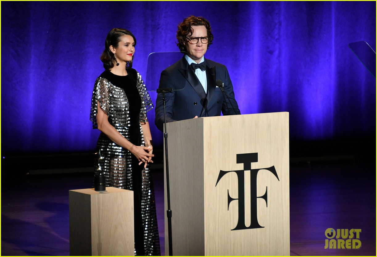 Full Sized Photo of derek hough nina dobrev fragrance foundation awards