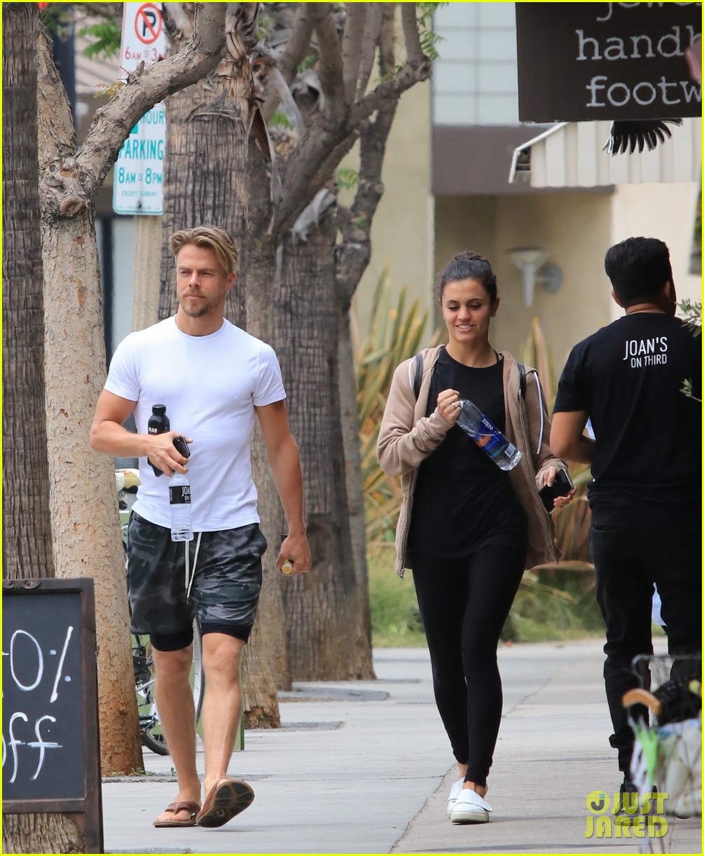 Derek Hough & Hayley Erbert Match in White Tees & Jeans! | Photo ...