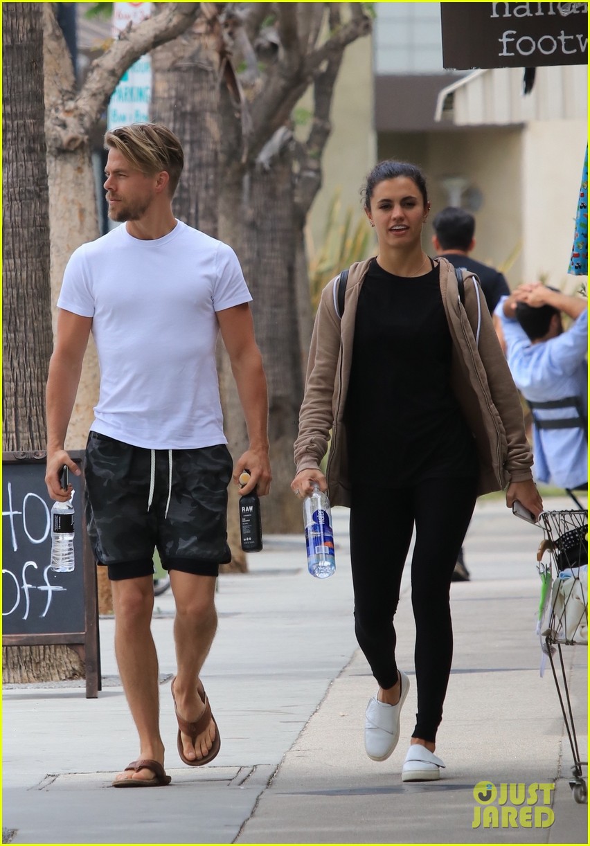 Derek Hough & Hayley Erbert Match in White Tees & Jeans! | Photo ...