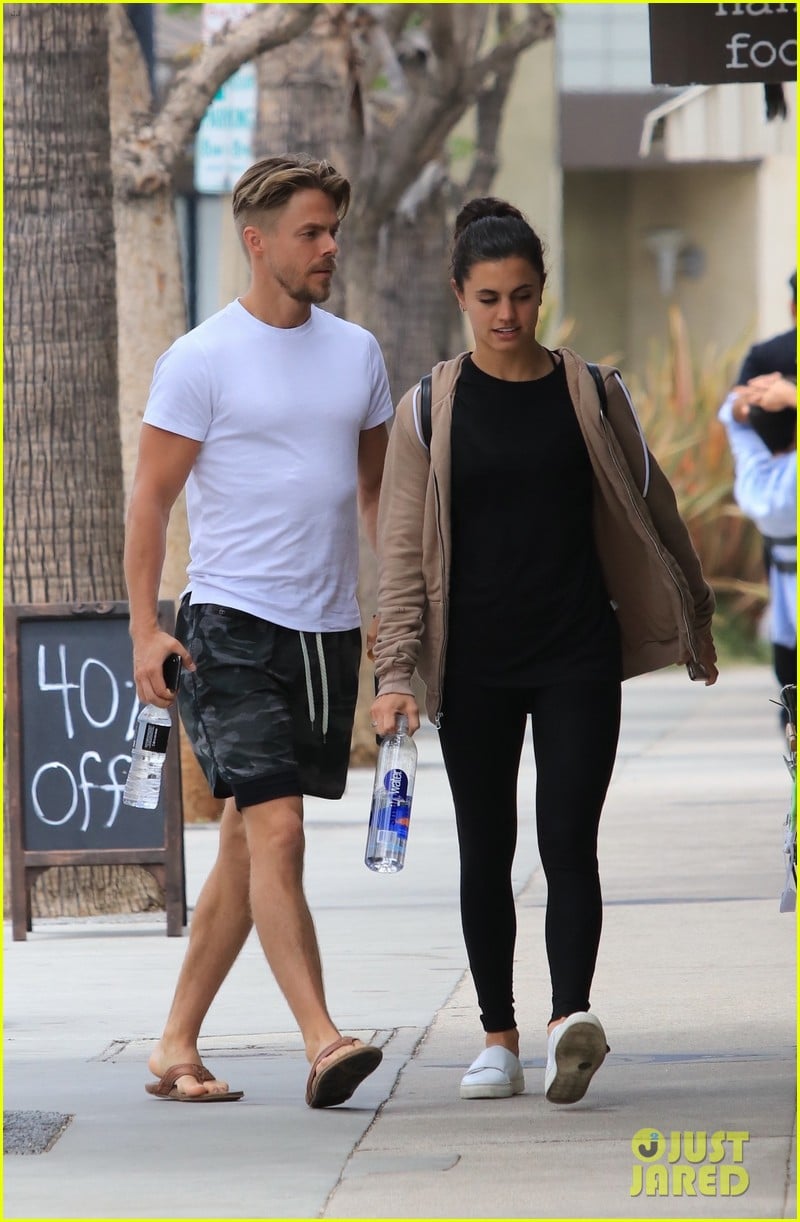 Derek Hough & Hayley Erbert Match in White Tees & Jeans! | Photo ...