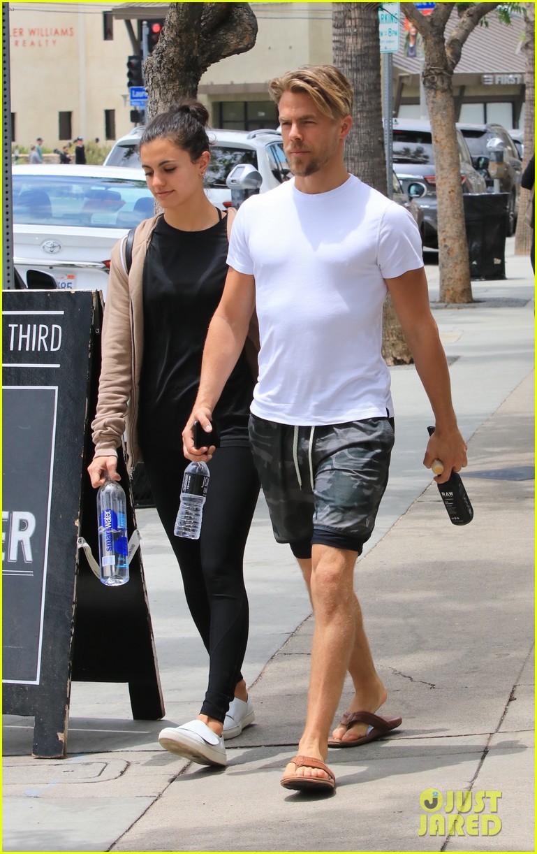 Derek Hough & Hayley Erbert Match in White Tees & Jeans! | Photo ...