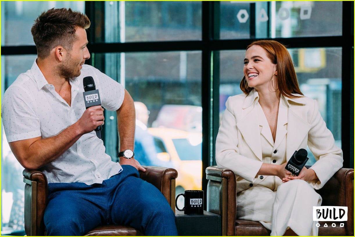 Full Sized Photo of zoey deutch glen powell build series 2018 02 | Zoey