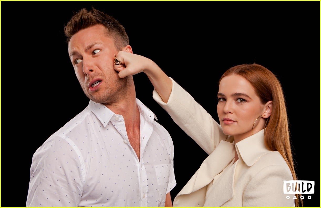 Full Sized Photo of zoey deutch glen powell build series 2018 19 | Zoey