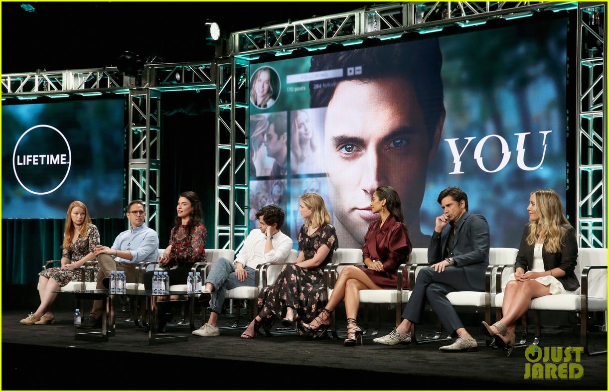 Full Sized Photo of penn badgley shay mitchell tca panel 30 | Shay