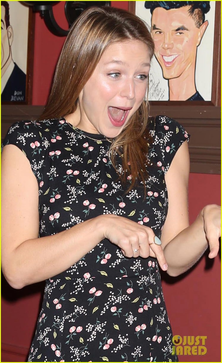 Melissa Benoist Had the Cutest Reaction to Seeing Her Sardi's Portrait