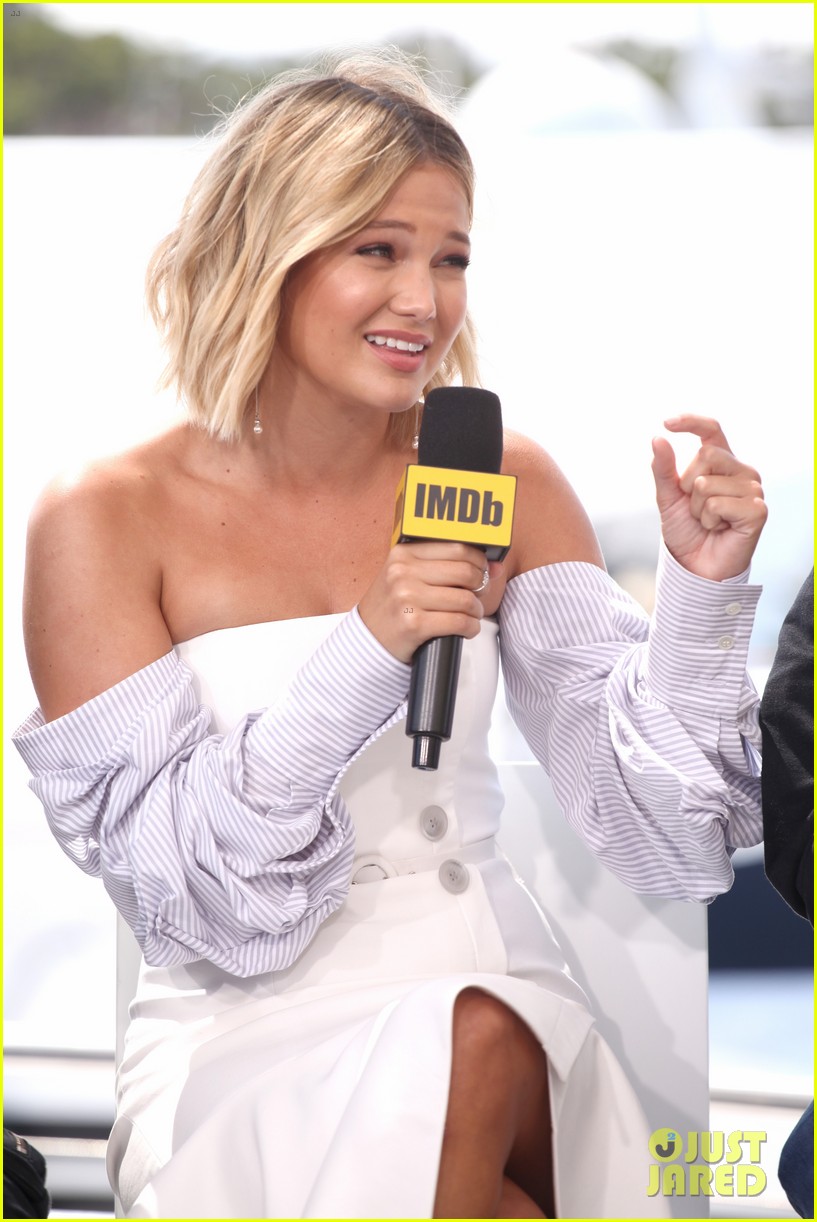 Full Sized Photo of olivia holt aubrey joseph cloak dagger comic con 06