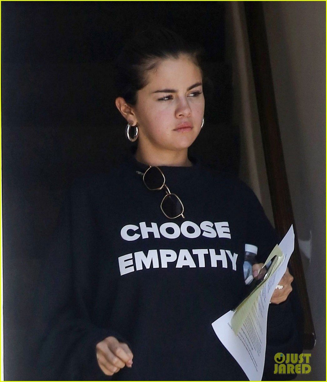 Full Sized Photo of selena gomez choose empathy sweatshirt 04 | Selena