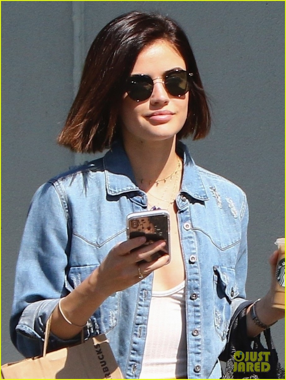 Lucy Hale Goes Super Chic For Coffee Run In Studio City 