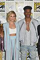 olivia holt and aubrey joseph strike a pose during comic con day 2 01