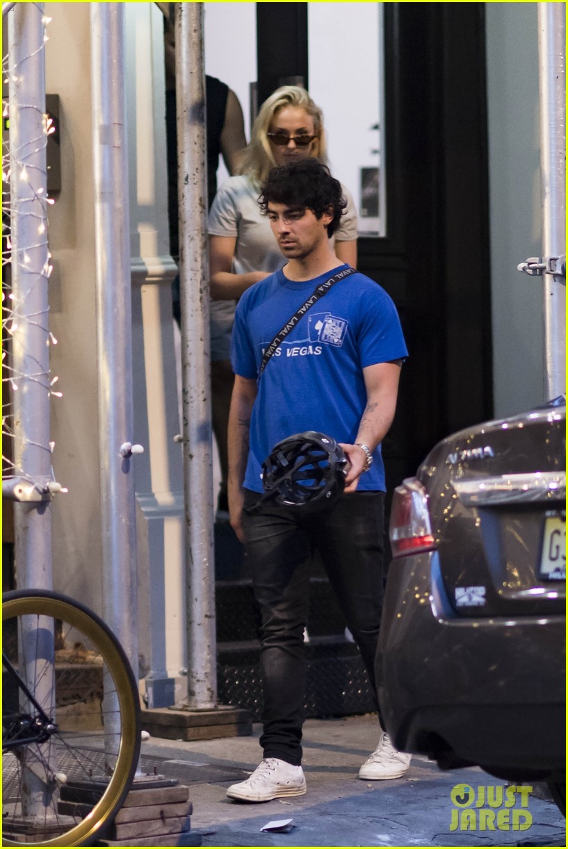 Joe Jonas & Sophie Turner Ride Their Bikes Home After Getting Tattoos